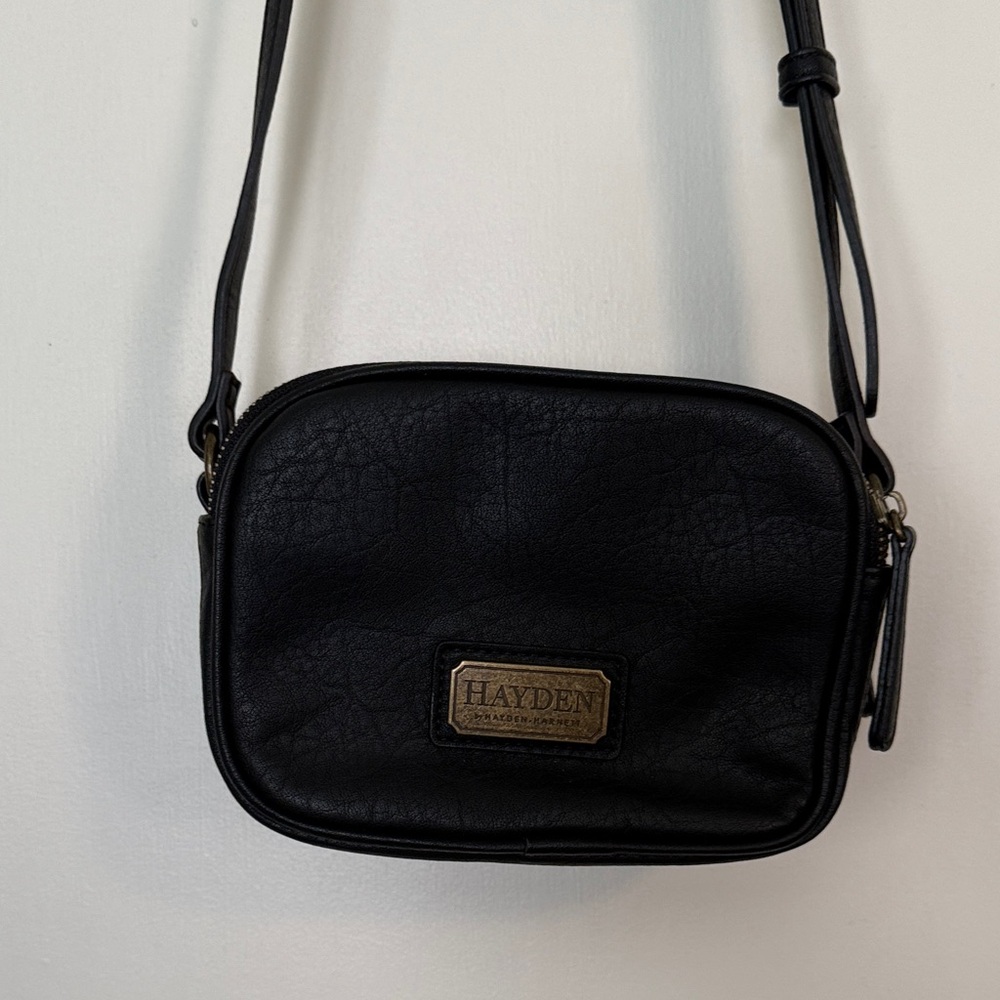Hayden by Harnett Black Leather Crossbody Bag